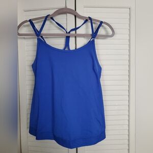Athleta cross back swim tank with adjustable straps